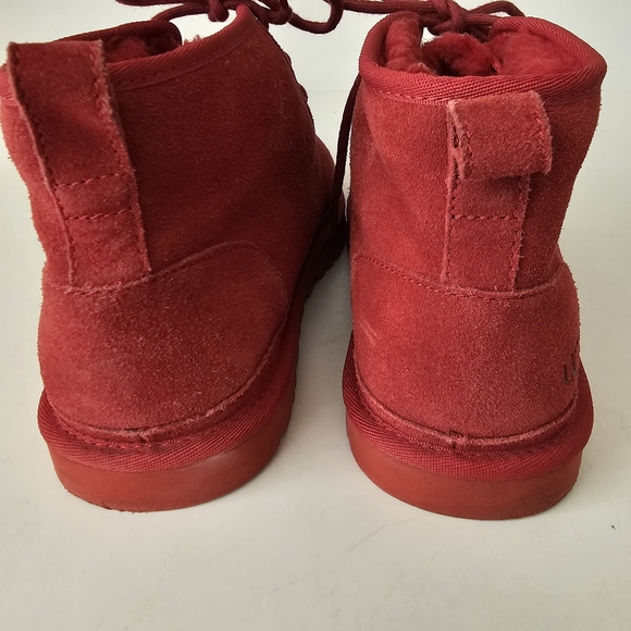 Ugg Neumel Red Mens Suede Fur Lined Chukka Ankle Boots Size 11 main image 4